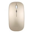thumbnail image 1 of 2.4G Wireless Slim Mouse Less Noise 3 Adjustable DPI 7-color Breathing Light Rechargeable Mouse for Laptop Computer, Gold, 1 of 8
