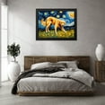 thumbnail image 3 of Stephen Chambers 32x25 Black Modern Wood Framed Wall Art Titled - Golden Retriever, 3 of 6