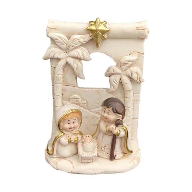 Figura de , escena del nacimiento de Jesús pintada a mano, juego de de escena de para decoración de