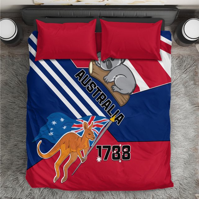 Australia Day Kangaroo and Koala With Flag Bedding Set LT01