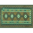 thumbnail image 1 of Ahgly Company Indoor Rectangle Oriental Turquoise Blue Traditional Area Rugs, 8' x 10', 1 of 4