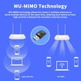 thumbnail image 3 of WiFi 6 USB Wireless Adapter with Bluetooth 5.4, Dual Band 900Mbps (600Mbps+286Mbps), 2.4G/5G, Driver-Free Plug & Play, Mini Wireless Receiver & Transmitter for PC/Laptop., 3 of 11
