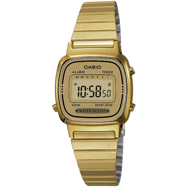 CASIO Reloj clasico de cuarzo vintage para mujer con correa de acero inoxidable dorado 1 Casio Casio Walmart en linea
