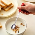 thumbnail image 4 of 1 Pcs 6.93 Inches Stainless Steel Spoons with Shiny Ceramic Handle for Dessert/Tea/Coffee(E), 4 of 8