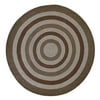 Better Trends Newport Polypropylene 72" Round Braided Rug - Brown