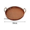 thumbnail image 4 of Handmade Storage Tray Food Snacks Container Storage Organizer Basket with Handle 30cmx4.5cm, 4 of 8