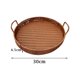 thumbnail image 4 of Cesta Redonda Bandeja Organizadora Perfecl Cesta de Almacenamiento Tejida a Mano 30cmx4.5cm, 4 of 8