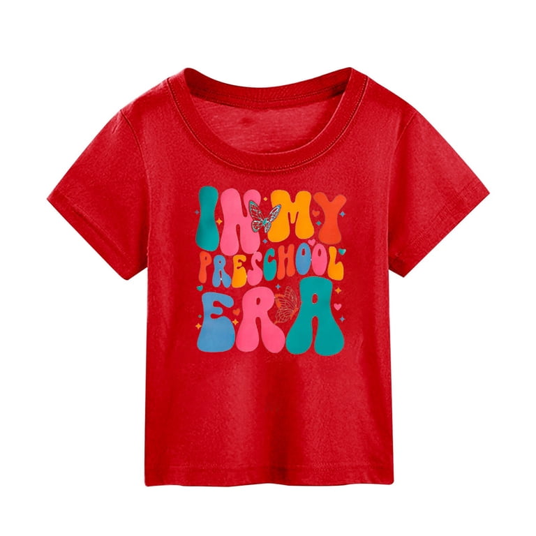 "In My Preschool Era" Toddler T-Shirt - First Day Of School Shirt For Boys & Girls, Cotton Blend, Sizes 2T-6T