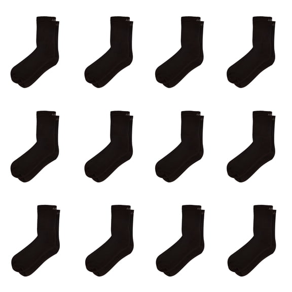 Air Garb Brown Crew Length Cushioned Cotton Socks for Men and Women Free Size - Pack of 12