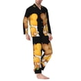thumbnail image 2 of Balery Pumpkin Pie Gnome Pijama para Hombre de Dos Piezas con Manga Larga, Conjunto de Dormir y Descanso Suave con Bolsillos-Medium, 2 of 7