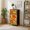 Color-2, variant on 4 Drawer Vertical Storage Dresser 70 s retro Geometric floral vintage Abstract with Wood Top Fabric Pull Drawers