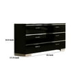 thumbnail image 3 of Benjara 63 Inches 6 Drawer Dresser with Metal Legs, Black and Chrome, 3 of 5