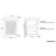 thumbnail image 3 of Delaney Single Door Cabinet with Shelf, Distressed White, 3 of 6