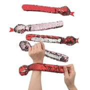 Valentine Flipping Sequin Slap Snakes - Jewelry - 12 Pieces
