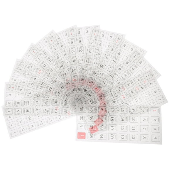 Day Calendar Stickers for Adults Planner Date Stationary Office