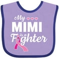 thumbnail image 3 of Inktastic Breast Cancer Awareness My Mimi is a Fighter Boys or Girls Baby Bib, 3 of 4