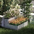 thumbnail image 2 of Outsunny Jardinière Surélevée à 2 Niveaux en Acier Galvanisé, Argent, 2 of 10