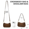 thumbnail image 5 of Wrangler Women Vintage Shoulder Bag Crossbody Hobo Purse with 2 Detachable Straps, Coffee, 5 of 7