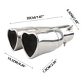 thumbnail image 3 of BAOPAI Car Exhaust Pipe Modified Tail Throat Heart Shape Design Dual Outlet For Improved Airflow And Enhanced Performance, 3 of 5