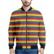 thumbnail image 5 of Chaqueta con cremallera y diseño geométrico de arcoíris a la moda para hombre, sudadera con rayas de colores con estampado 3D, chaquetas bomber urbanas geniales para niños, abrigos, 5 of 5