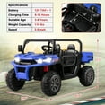 thumbnail image 2 of Infans 12V 2 Seater Ride On UTV Dump Truck Remote w/ Electric Dump Bed & Shovel Blue, 2 of 7