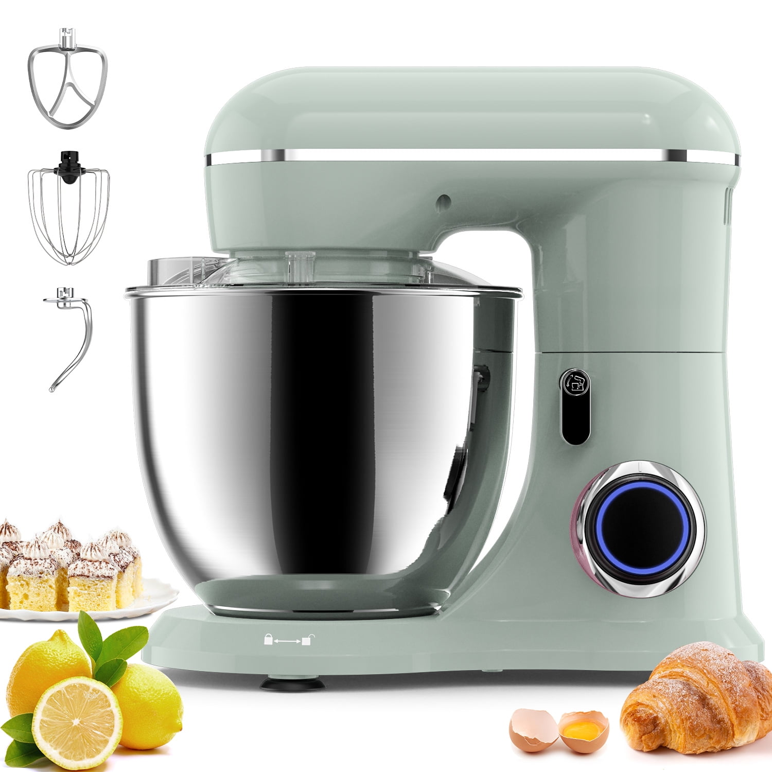 Samsaimo Stand Mixer,6.5QT 660W 10Speed TiltHead Food Mixer, Kitchen
