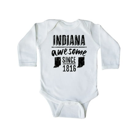 

Inktastic Indiana Awesome Since 1816 Gift Baby Boy or Baby Girl Long Sleeve Bodysuit