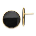 thumbnail image 1 of 14K Yellow Gold Black Onyx Earrings, 1 of 2