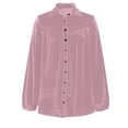 thumbnail image 6 of Velvet Shirts for Women Long Sleeve Dressy Work Blouses Button Down Lapel Collar Holiday Casual Top Casual Pleated Front Blouses Trendy Outfits, 6 of 6