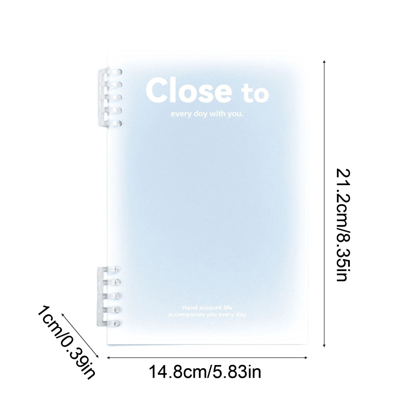 HBBKVI 2 Pack Notebook, A5 Horizontal Thickened Coil Notebook Excerpt Colorful Plastic Cover Notebook Quality Writing Paper No Additive