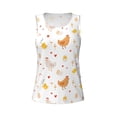 thumbnail image 4 of Lsque Funny Chicken Printed Workout Tank Tops for Women, Athletic Sports Tank Tops, Compression Sleeveless Dry Fit Shirts,Sleeveless Yoga Shirt-, 4 of 9