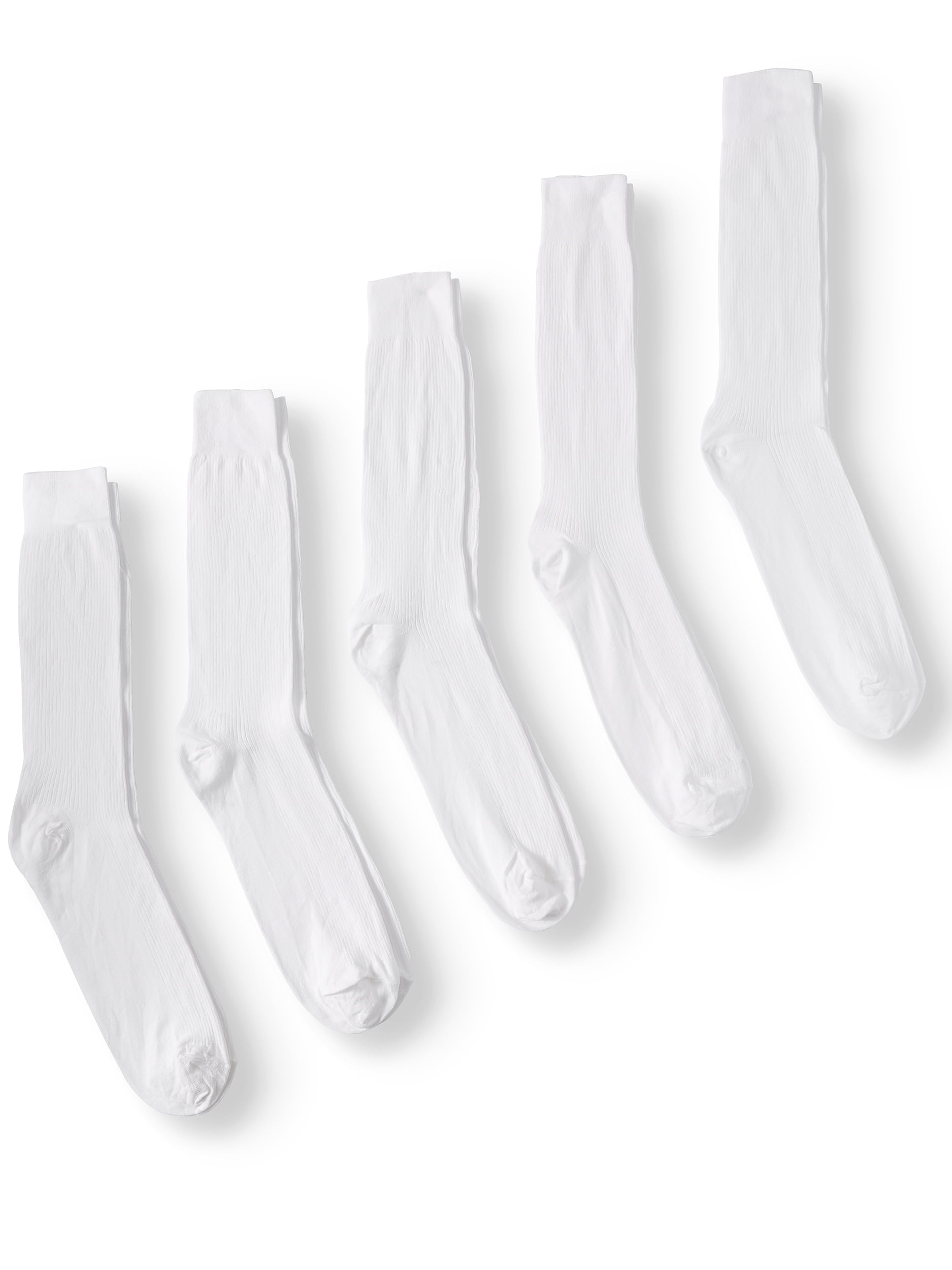 George Nylon Triple Rib Crew Socks, 5-Pack - Walmart.com