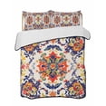 thumbnail image 2 of Boho Flowers Twin XL Size Down Alternative Comforter, Lightweight Comforter Quilt Bedding Set with Pillow Shams Abstract Bohemian Colorful Retro Floral All Seasons Bed Comforter Duvet Insert 68"x98", 2 of 7