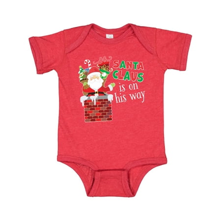 

Inktastic Santa Claus Is On His Way Christmas Gift Baby Boy or Baby Girl Bodysuit