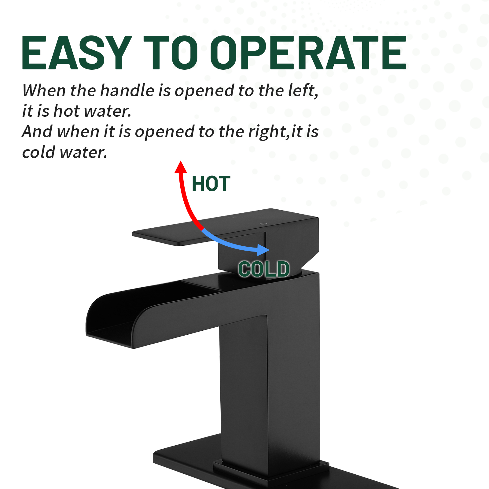Cobbe Single-Handle Bathroom Sink Faucet for Vanity Single-Hole with Pop-Up Drain Bathroom Faucet Matte Black