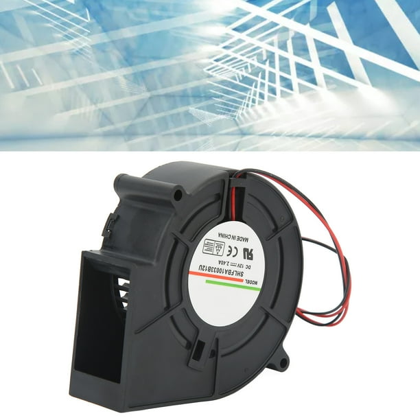 Ventilador Centrífugo De Escape, Ventilador Turbo De Bajo Ruido 42,8 CFM Con Rodamientos De Bolas Dobles 62,4 Mmh2o DC 12 V 2,4 A Para Enrutadores, Impresoras Y Computadoras
