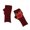 Red, variant on Ladies Ribbed Knit Arm Warmers Flower Applique Soft Stretch Hand‑cover Indoor Writing Daily Winter Supply Black