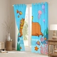 thumbnail image 3 of Erosebridal Brown Capybara Kids Blackout Curtains Set of 2 (52x84 Each), Ocean Jellyfish Sealife Window Curtains, 3 of 6