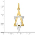 thumbnail image 3 of 14k Yellow Gold Elongated Jewish Star Of David Charm Pendant, 3 of 4