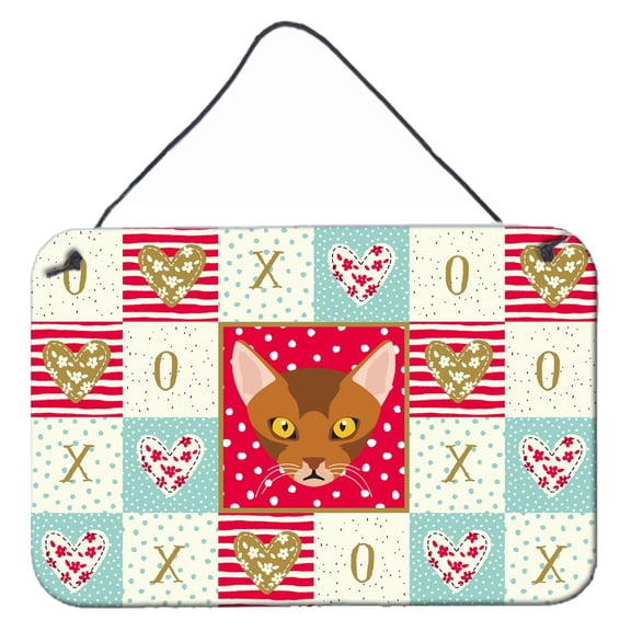 Carolines Treasures CK5077DS812 Abyssinian Cat Love Wall or Door Hanging Prints 8x12 multicolor