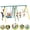 Green, variant on Easoger Swing Sets for Outside,Heavy-Duty Outdoor Kids Playsets for Playground,Outside Toys with 2 Swings,Trapeze Bar and Basketball Hoop for Aged 3-12