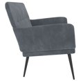 thumbnail image 2 of vidaXL Bench Dark Grey 108x79x79 cm Velvet, 2 of 5