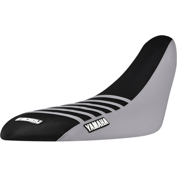 Enjoy Mfg Seat Cover - Compatible Fit for Yamaha Raptor 700 700R 2006-2021#193 (Silver Sides/Black TOP/Silver Ribs)