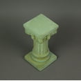 thumbnail image 4 of Verdigris Finish Solid Concrete Roman Ionic Column Pillar Mini Statue Pedestal 8.25 Inches High, 4 of 5