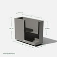 thumbnail image 4 of Veradek Block Series Span Short 24" Plastic Planter - Gray, 4 of 12