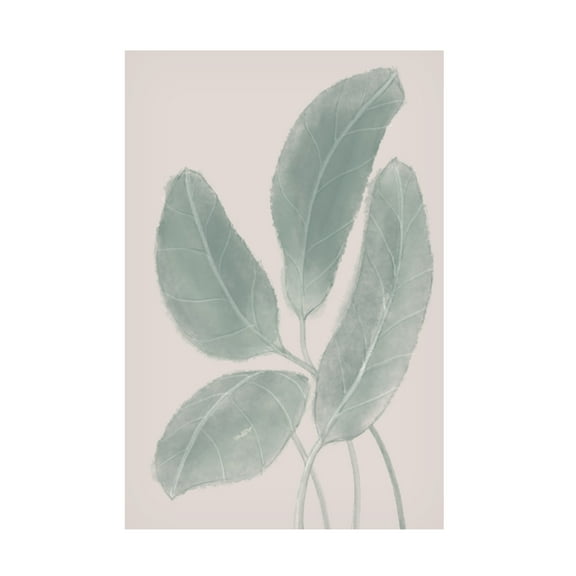 Canvas Wall Art - Pictufy Studio II 'Leaves Watercolor' Wall Art for Living Room, Bedroom, or Office Décor by Trademark Fine Art - 12 x 19 Inches
