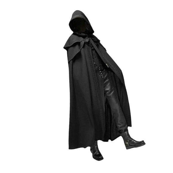 Cosplay  Hooded Cloak Unisex Men Women Cape Solid Long Cloak Role Cosplay Costumes Outwear  Medieval Gothic Cape  Party Props