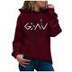 thumbnail image 3 of Gibobby Sudadera con Capucha para Mujer, Sudadera con Capucha Sudadera con Capucha para Mujer(Vino,G), 3 of 3