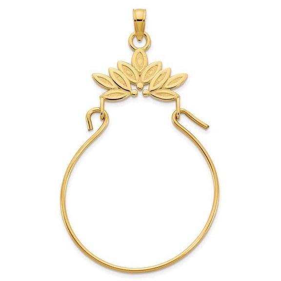 Finest Gold 14K Fancy Charm Holder Pendant