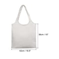 thumbnail image 2 of Unique Bargains Canvas Tote Bag Canvas Shoulder Bag Personalized Reusable Handbag Beige, 2 of 5